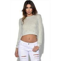 Silver Lurex Crop Jumper