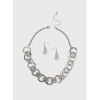 silver link jewellery set silver