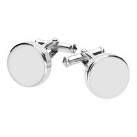 Silver Cufflinks Bauxite Round Shape