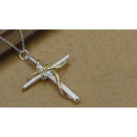 Silver and Gold Cross Necklace