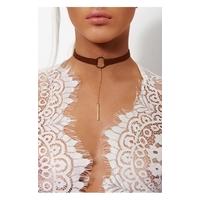 Sisi Tan & Gold Pendant Choker