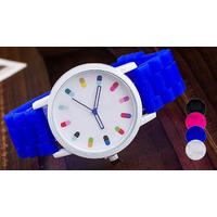 Silicone Strap \'Lexi\' Watch - 4 Colours