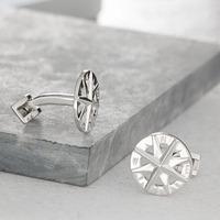 Silver Compass Cufflinks