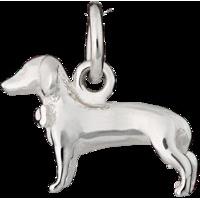 Silver Sausage Dog Charm