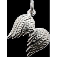 Silver Large Angel Wings Charm