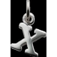 Silver Alphabet Charms - Letter x