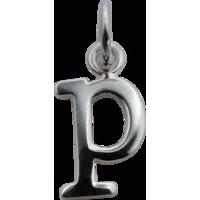 silver alphabet charms letter p