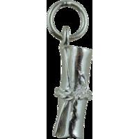 Silver Scroll Graduation Charm