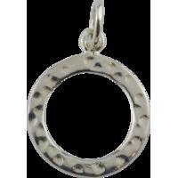 Silver Hammered Ring Charm