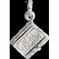 Silver Book Charm