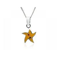 Silver \'Star Fish\' Pendant on 16 Inch Chain