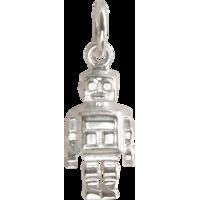 Silver Robot Charm