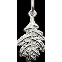 silver oak leaf charm