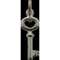 Silver Key Charm