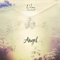 silver angel wings necklace with angel message