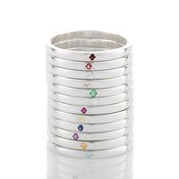 Silver Stacking Birthstone Rings