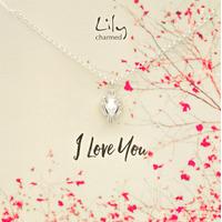 silver fox necklace with i love you message