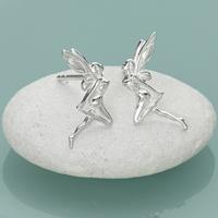 Silver Fairy Stud Earrings