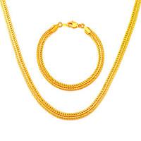 simple style 18k gold plated trendy necklacebracelets 55cm christmas g ...