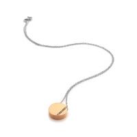 Silhouette Circle Pendant Rose Gold Plated