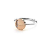 Silhouette Circle Ring Rose Gold Plated