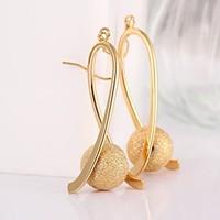 Simplicity Delicate Gold-Plated Orange Multicolor Gold-Plated Hoop Earrings(Golden, Rose Gold(1Pair)