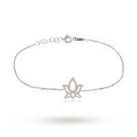 Silver Lotus Flower Bracelet