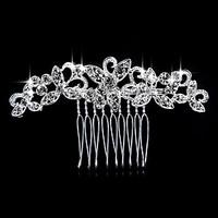 Silver Crystal Pearl Hair Combs for Wedding Party Lady Jewelry