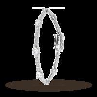 Silver Cubic Zirconia Large Bracelet
