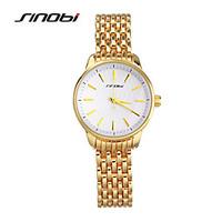 SINOBI Women\'s Fashion Watch Water Resistant / Water Proof Quartz Alloy Rose Gold Plated Band Elegant Gold Strap Watch