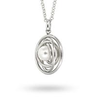 Silver Rings And Pearl Pendant