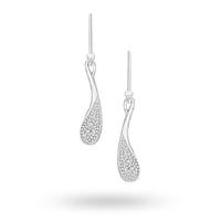 Silver Cubic Zirconia Teardrop Earrings