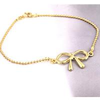 Simple Style Hollow Out Bow Anklet(Assorted Color)