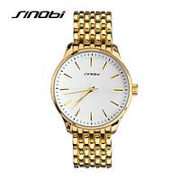 SINOBI Men\'s Wrist watch Water Resistant / Water Proof Sport Watch Quartz Alloy Rose Gold Plated Band Gold
