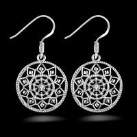 Silver Plated Earring Drop Earrings Wedding / Party / Daily / Casual 2pcs