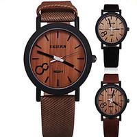 Simulation Wooden Relojes Quartz Men Or Women Watches Wooden Color Leather Strap Watch Wood Male Wristwatch Wrist Watch Cool Watch Unique Watch