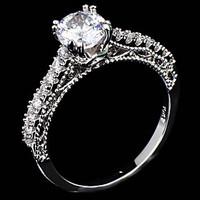 Size 6/7/8/9/10 High Quality Women White Sapphire Rings 10KT White Gold Filled Ring