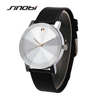 SINOBI Men\'s Fashion Watch Wrist watch Quartz Water Resistant / Water Proof Shock Resistant PU Band Casual Black Brand SINOBI
