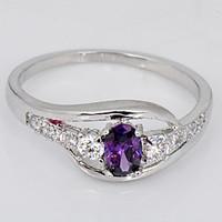 Size 6/7/8/9 High Quality Women Purple Sapphire Rings 10KT White Gold Filled Ring