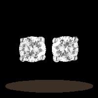 Silver and Cubic Zirconia Small Earrings