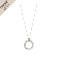 Silver Cubic Zirconia Twisted Circles Pendant