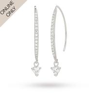 Silver Cubic Zirconia Drop Earrings