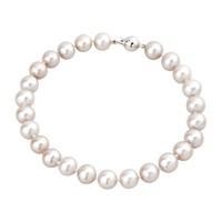 Silver freshwater cultured pearl bracelet