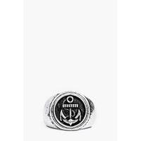 Silver Anchor Signet Ring - silver