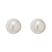 Silver freshwater cultured pearl double stud earrings