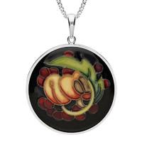 silver moorcroft queens choice round pendant