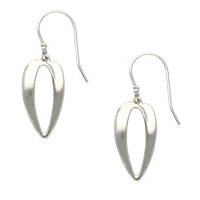 Silver Long Teardrop Earrings