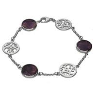 Silver and Blue John Flore Filigree Bracelet