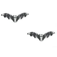 Silver Bat Stud Earrings