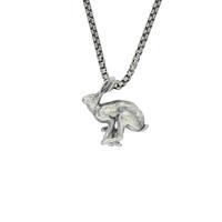 Silver Necklace Running Hares Small Sterling Silver